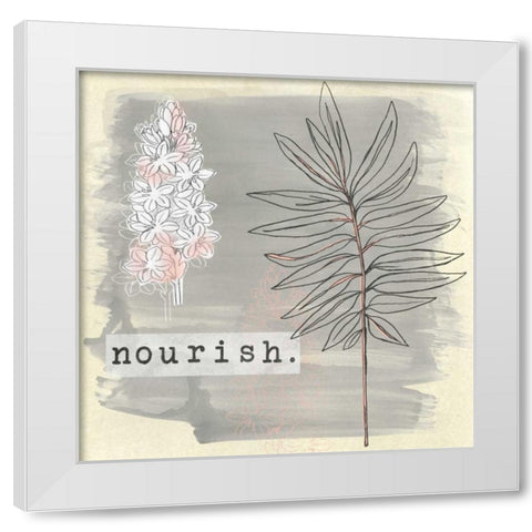 Garden Scrapbook IV White Modern Wood Framed Art Print by Vess, June Erica