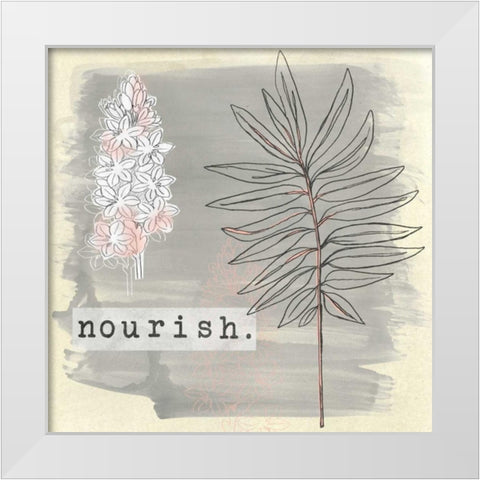 Garden Scrapbook IV White Modern Wood Framed Art Print by Vess, June Erica