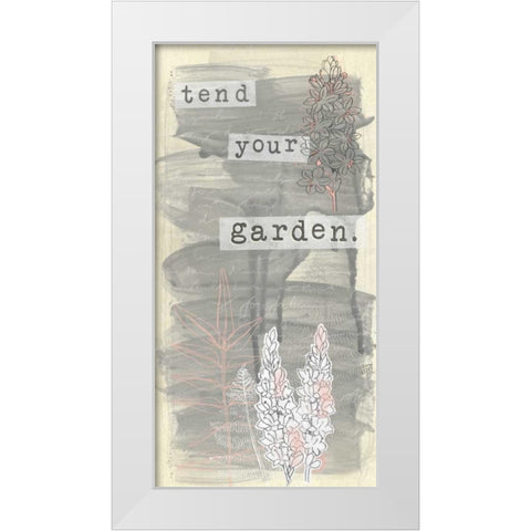 Garden Scrapbook V White Modern Wood Framed Art Print by Vess, June Erica