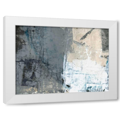 Shades of Grey I White Modern Wood Framed Art Print by Ray, Elena