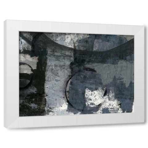 Shades of Grey V White Modern Wood Framed Art Print by Ray, Elena