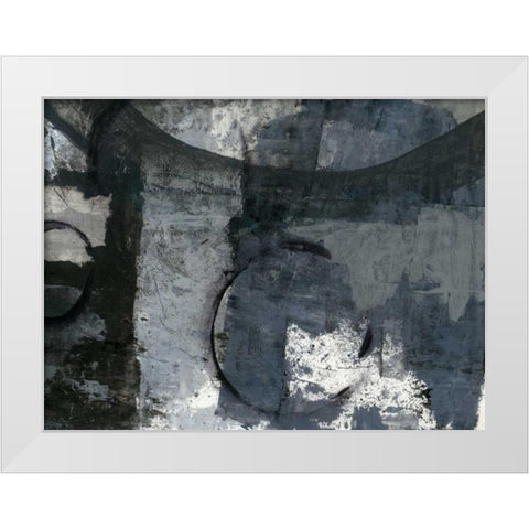 Shades of Grey V White Modern Wood Framed Art Print by Ray, Elena