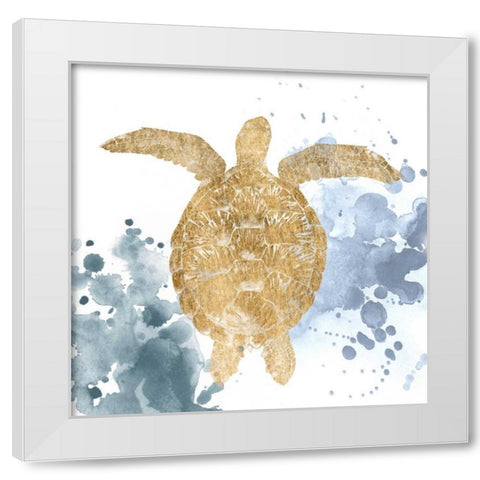 Gilded Splash III White Modern Wood Framed Art Print by Popp, Grace