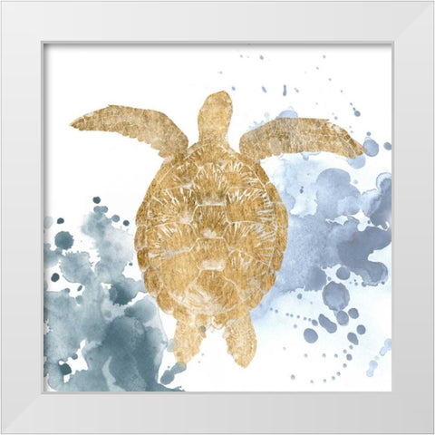 Gilded Splash III White Modern Wood Framed Art Print by Popp, Grace