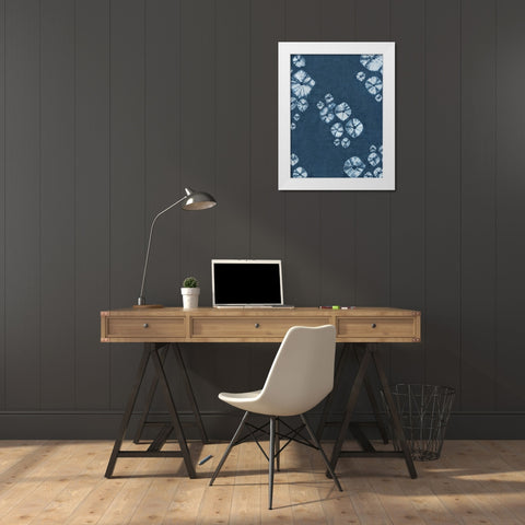 Rikis Shibori III White Modern Wood Framed Art Print by Zarris, Chariklia