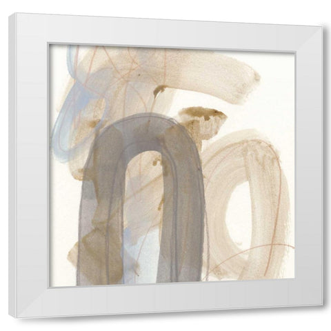 Inference II White Modern Wood Framed Art Print by Vess, June Erica