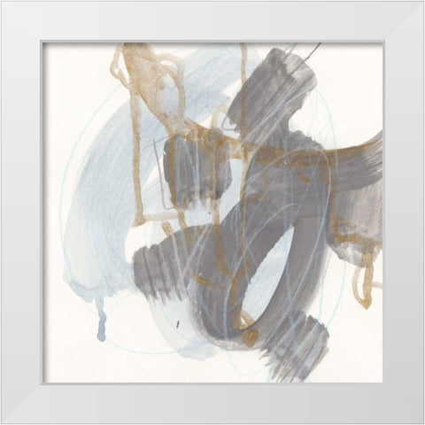 Inference III White Modern Wood Framed Art Print by Vess, June Erica