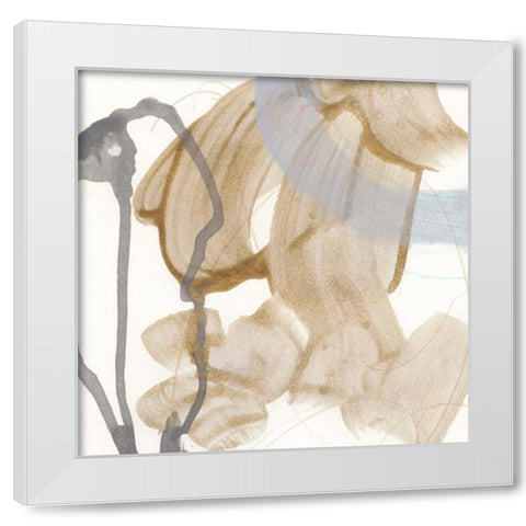 Inference V White Modern Wood Framed Art Print by Vess, June Erica