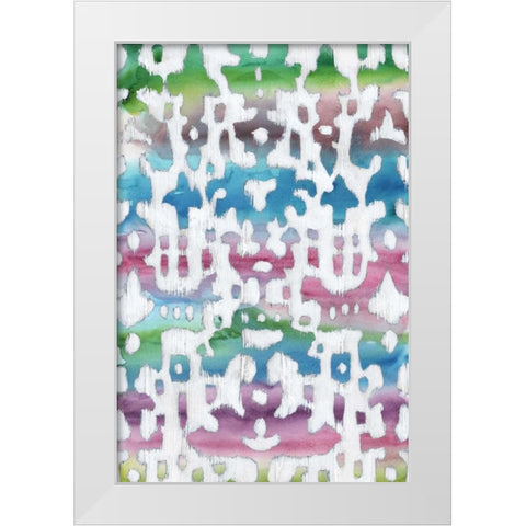 Watercolor Ikat I White Modern Wood Framed Art Print by Zarris, Chariklia