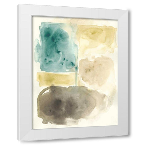 Liquid Stone I White Modern Wood Framed Art Print by Vess, June Erica
