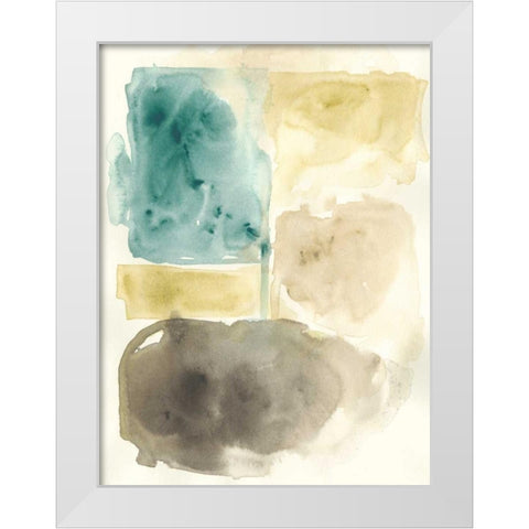 Liquid Stone I White Modern Wood Framed Art Print by Vess, June Erica
