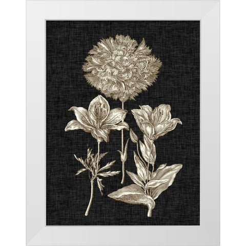 Dramatic Chintz IV White Modern Wood Framed Art Print by Vision Studio