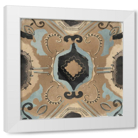 Offset Textile I White Modern Wood Framed Art Print by Vess, June Erica