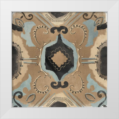Offset Textile I White Modern Wood Framed Art Print by Vess, June Erica