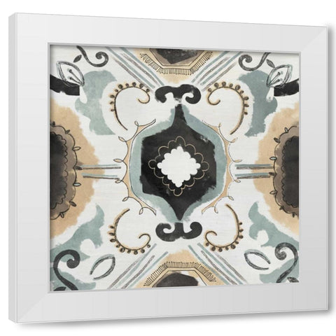 Offset Textile III White Modern Wood Framed Art Print by Vess, June Erica
