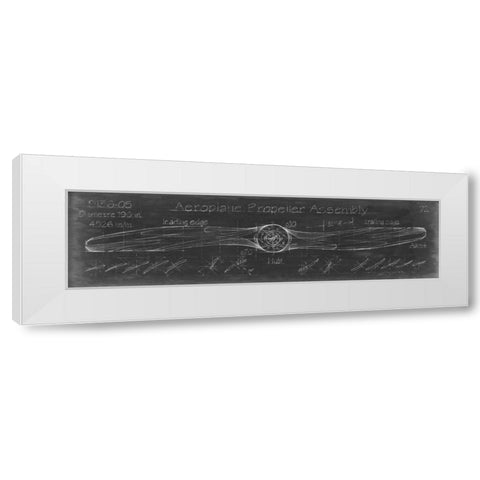 Propeller Diagram White Modern Wood Framed Art Print by Harper, Ethan