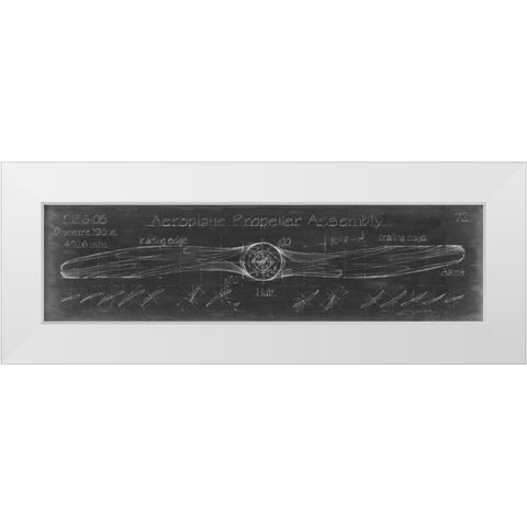 Propeller Diagram White Modern Wood Framed Art Print by Harper, Ethan