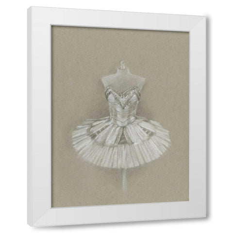 Ballet Dress I White Modern Wood Framed Art Print by Harper, Ethan