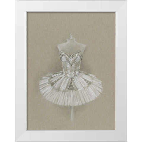 Ballet Dress I White Modern Wood Framed Art Print by Harper, Ethan