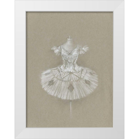 Ballet Dress II White Modern Wood Framed Art Print by Harper, Ethan