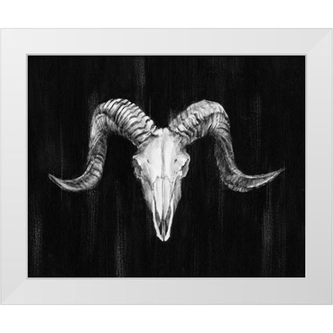 Rustic Ram Mount I White Modern Wood Framed Art Print by Harper, Ethan