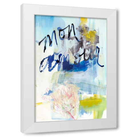 Mon Amour White Modern Wood Framed Art Print by Fuchs, Jodi