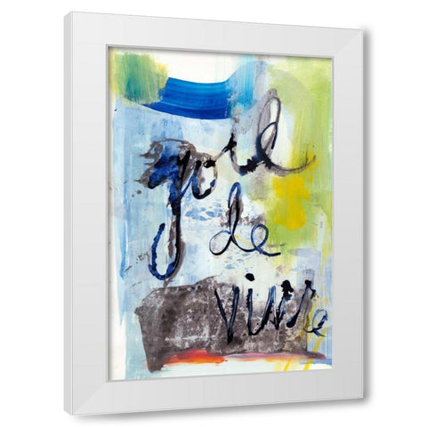 Joie Je Vivre White Modern Wood Framed Art Print by Fuchs, Jodi