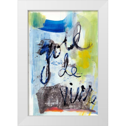 Joie Je Vivre White Modern Wood Framed Art Print by Fuchs, Jodi