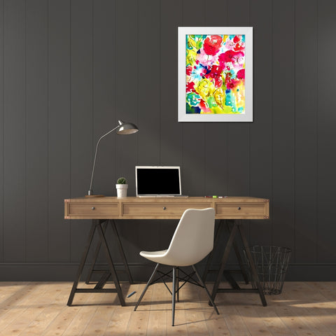 Flower Array I White Modern Wood Framed Art Print by Minasian, Julia