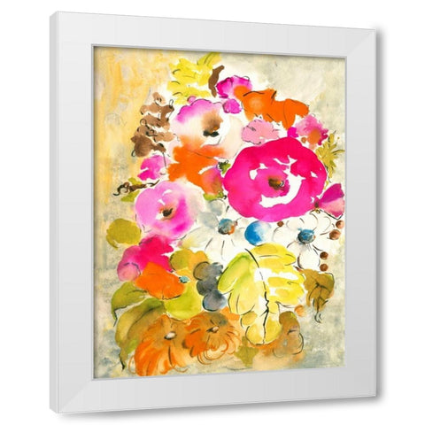 Flower Array II White Modern Wood Framed Art Print by Minasian, Julia