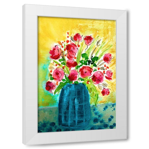 Bright Arrangement I White Modern Wood Framed Art Print by Minasian, Julia