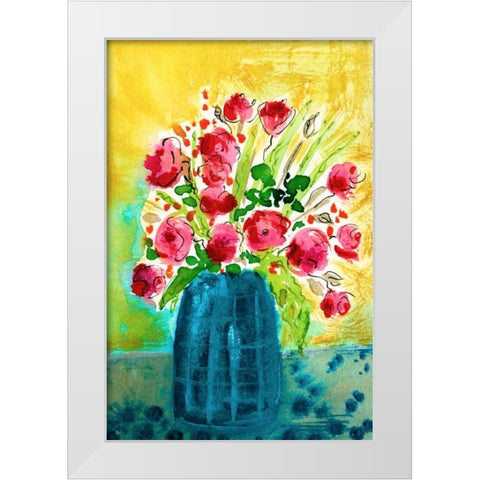 Bright Arrangement I White Modern Wood Framed Art Print by Minasian, Julia