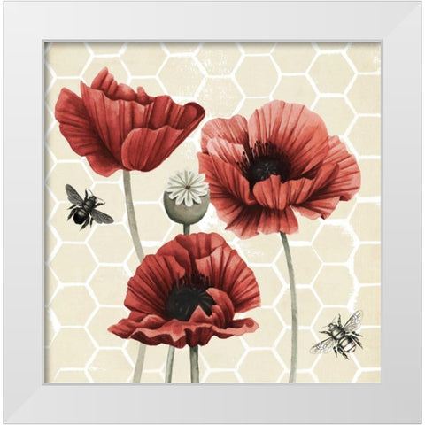 Poppy Buzz II White Modern Wood Framed Art Print by Popp, Grace