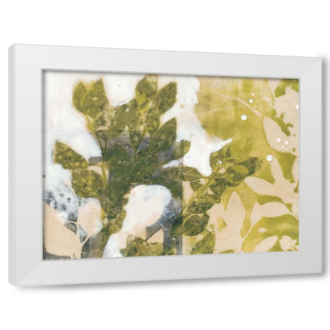 Leaf Spray II White Modern Wood Framed Art Print by Goldberger, Jennifer