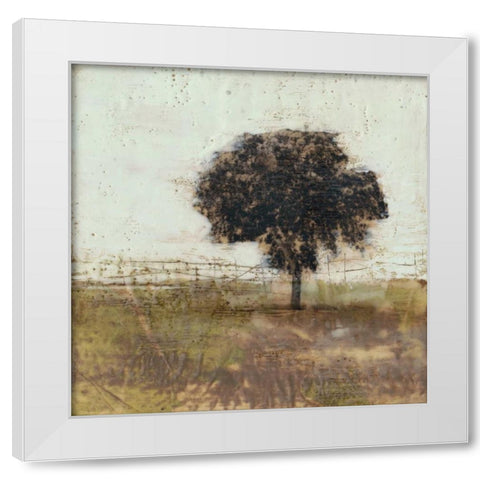 Tree in the Meadow I White Modern Wood Framed Art Print by Goldberger, Jennifer