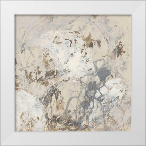 Impasto Gesture I White Modern Wood Framed Art Print by Vess, June Erica