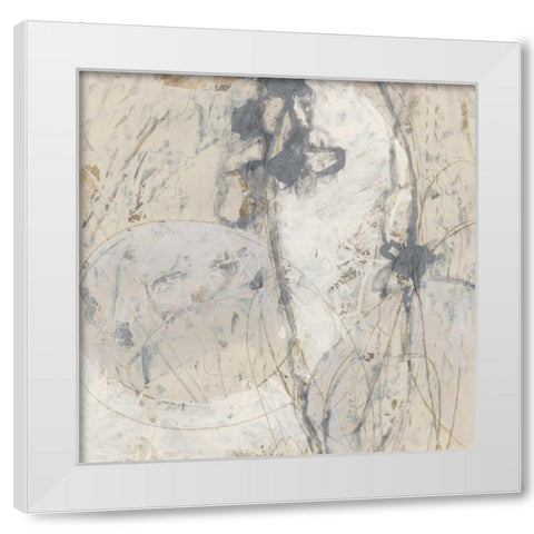 Impasto Gesture III White Modern Wood Framed Art Print by Vess, June Erica