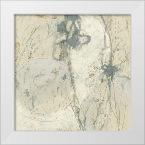 Impasto Gesture III White Modern Wood Framed Art Print by Vess, June Erica