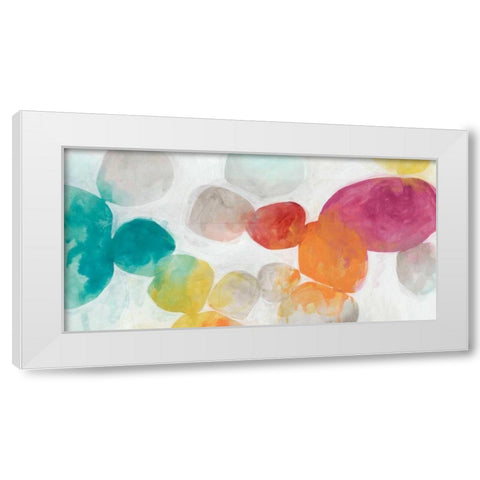 Color Interplay I White Modern Wood Framed Art Print by Vess, June Erica