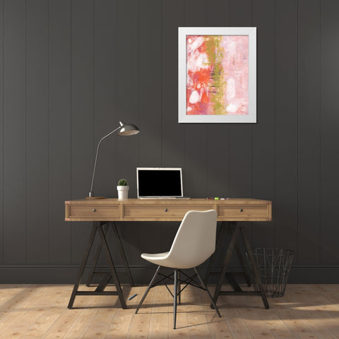Rosy Composition I White Modern Wood Framed Art Print by McCavitt, Naomi