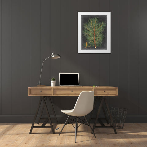 Dramatic Pine II White Modern Wood Framed Art Print by Vision Studio