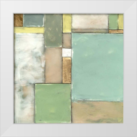 Modular Blocks I White Modern Wood Framed Art Print by Goldberger, Jennifer