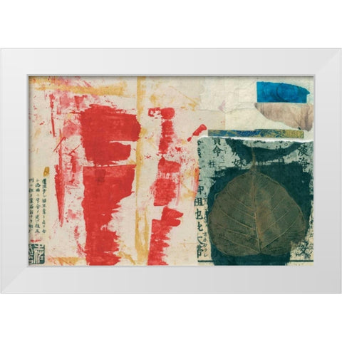Modern Collage I White Modern Wood Framed Art Print by Ray, Elena