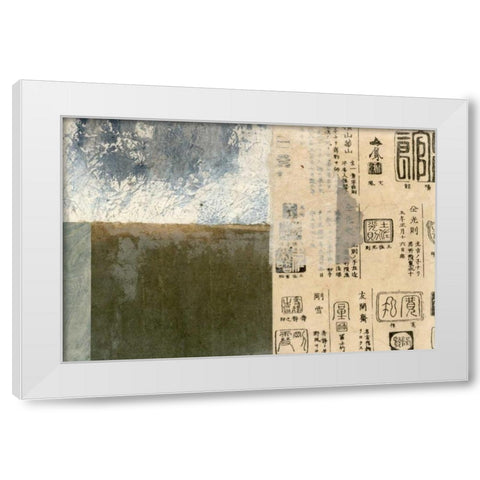 Modern Collage V White Modern Wood Framed Art Print by Ray, Elena