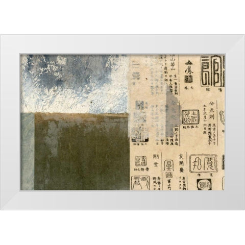 Modern Collage V White Modern Wood Framed Art Print by Ray, Elena