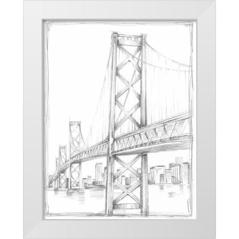 Suspension Bridge Study II White Modern Wood Framed Art Print by Harper, Ethan