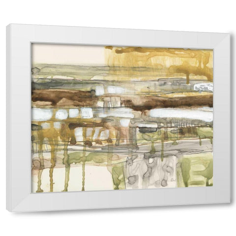 Earth Layers II White Modern Wood Framed Art Print by Goldberger, Jennifer