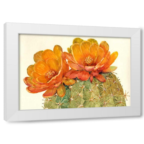 Cactus Blossoms II White Modern Wood Framed Art Print by OToole, Tim