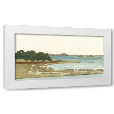 Spa Coastline I White Modern Wood Framed Art Print by Miller, Dianne