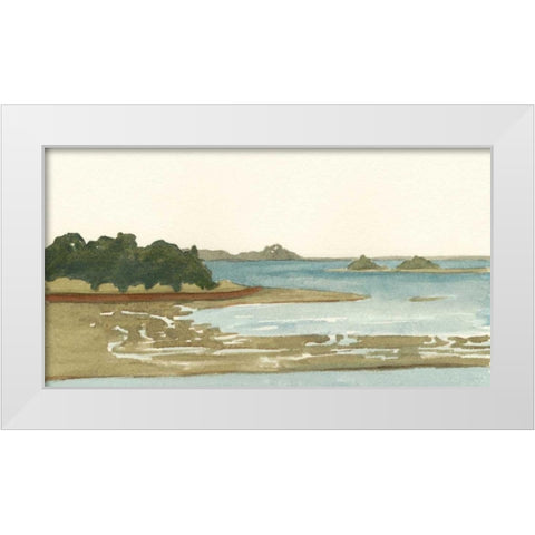 Spa Coastline I White Modern Wood Framed Art Print by Miller, Dianne
